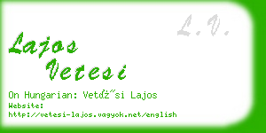 lajos vetesi business card